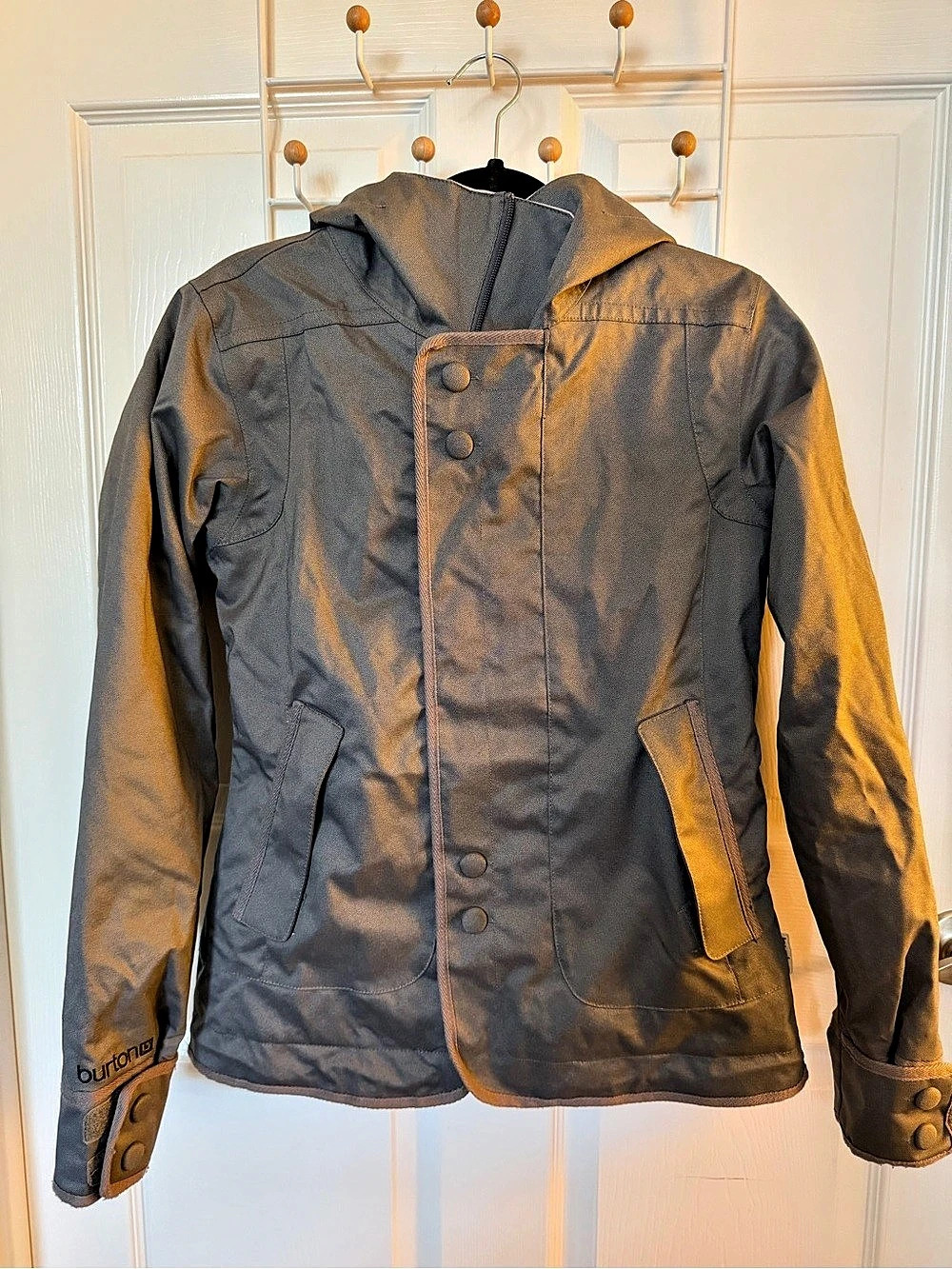 Burton Dryride Women's Hooded Snow Jacket in Gray Like New
